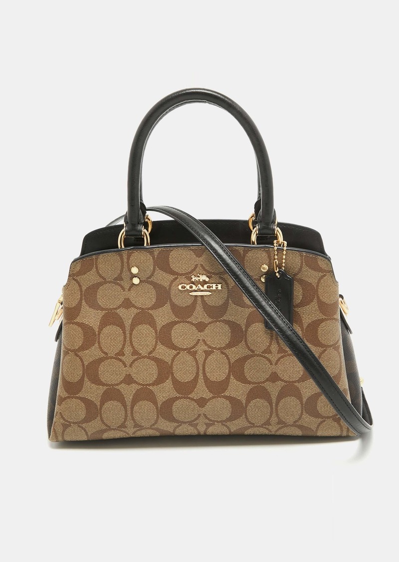 Coach Signature Coated Canvas And Leather Lillie Satchel
