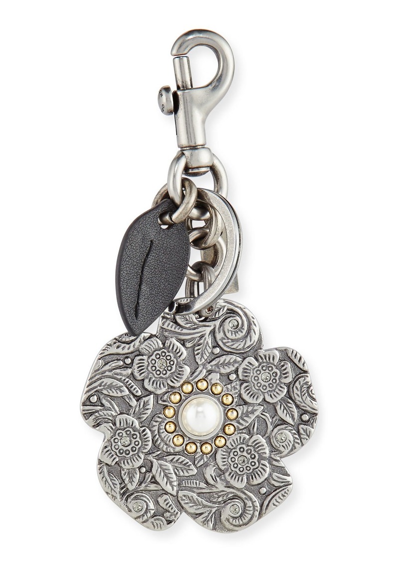 SALE! Coach Coach Willow Floral Tooled Bag Charm