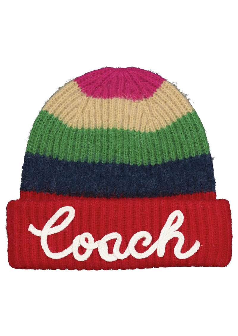 Coach Women's Multi Stripe Cuff HAT
