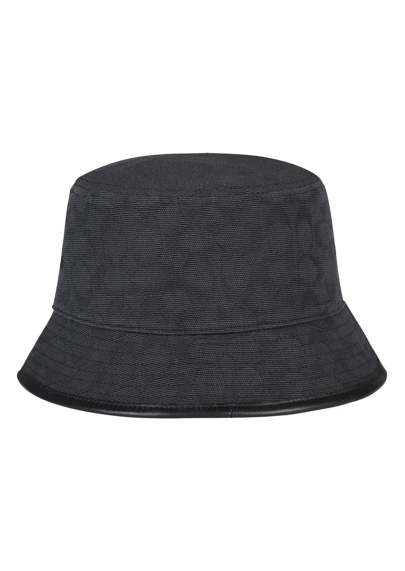 Coach Womens Signature Jacquard Bucket Hat