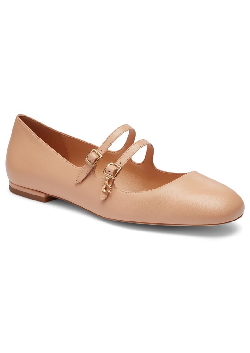 Coach Women's Whitley Leather Mary Jane Flat
