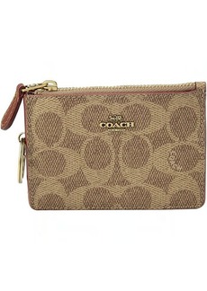 Coach Color Block Coated Canvas Signature Mini ID Skinny