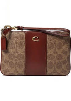 Coach Color-Block Coated Canvas Signature Small Wristlet