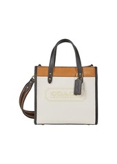 Color-Block Leather Coach Badge Field Tote 22