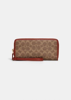 Coach Continental Wallet In Signature Canvas