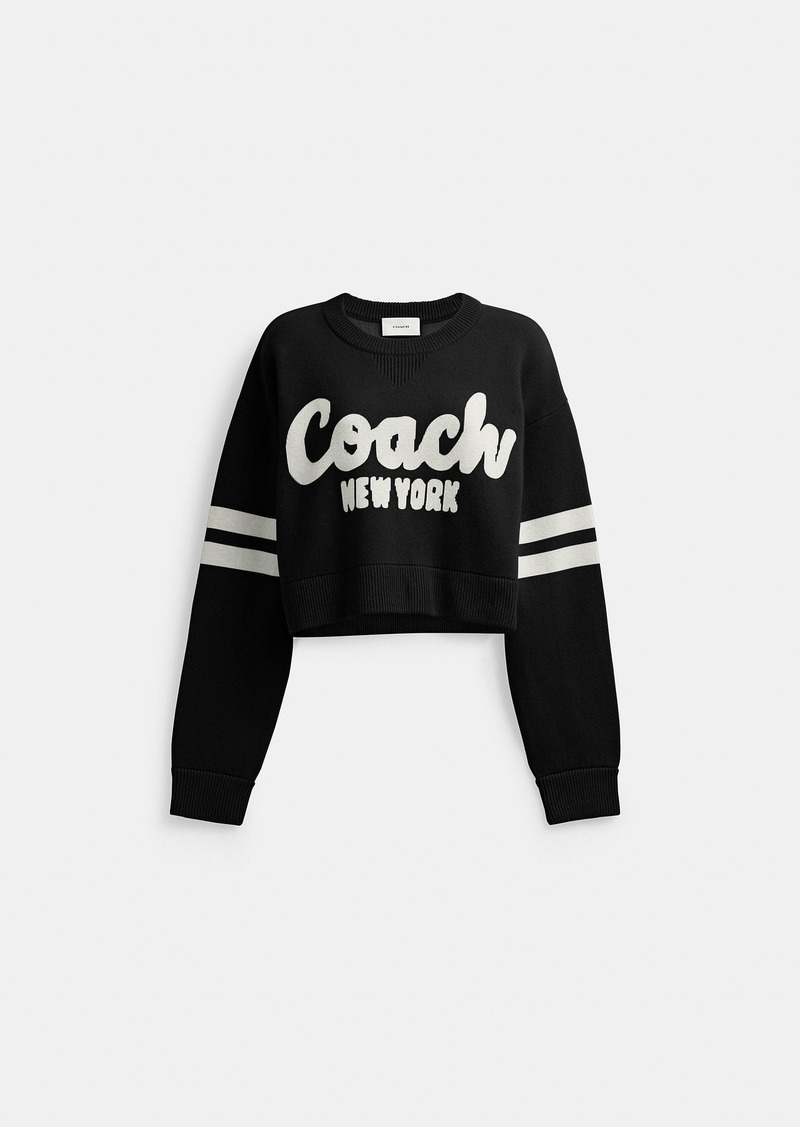 Cropped Coach Sweater