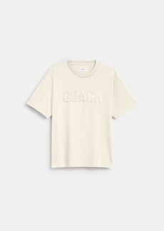 Coach Debossed T Shirt In Organic Cotton