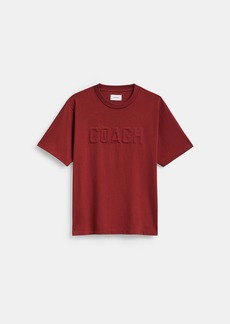 Coach Debossed T Shirt In Organic Cotton