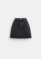 Coach Denim Skirt In Organic Cotton