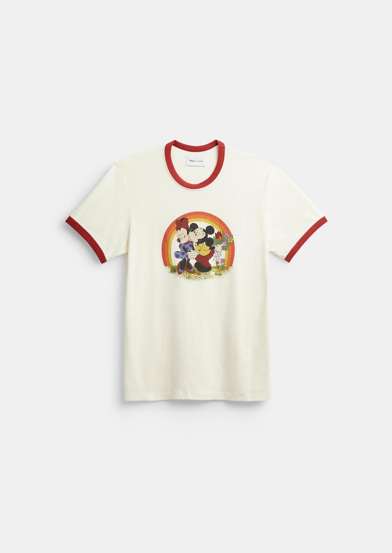 Disney X Coach Mickey Mouse And Minnie Mouse T Shirt