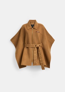 Coach Double Face Wool Cape