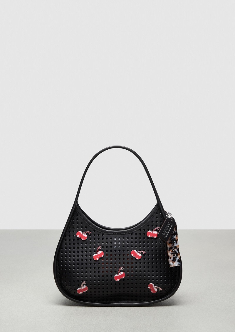 Coach Ergo Bag In Perforated Upcrafted Leather With Cherry Pins