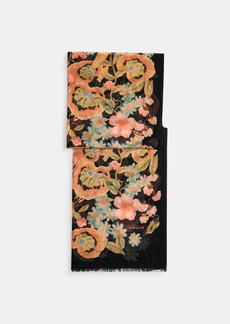 Coach Floral Print Oblong Scarf