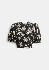 Coach Floral Wrap Blouse