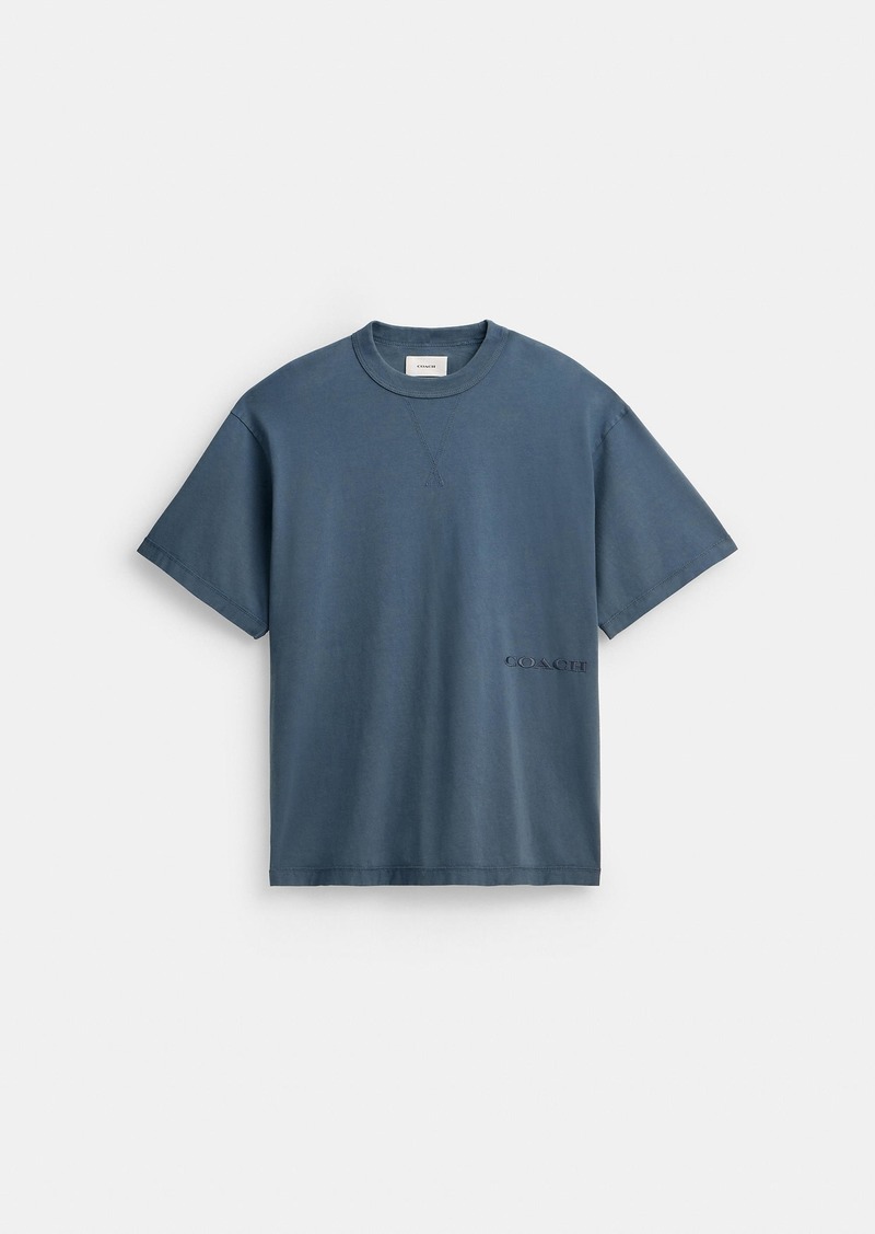 Coach Garment Dye T Shirt In Organic Cotton