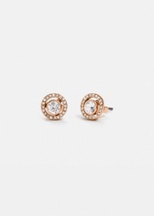 Coach Halo Pave 2 In 1 Stud Earrings