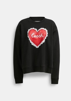 Coach Heart Crewneck Sweater