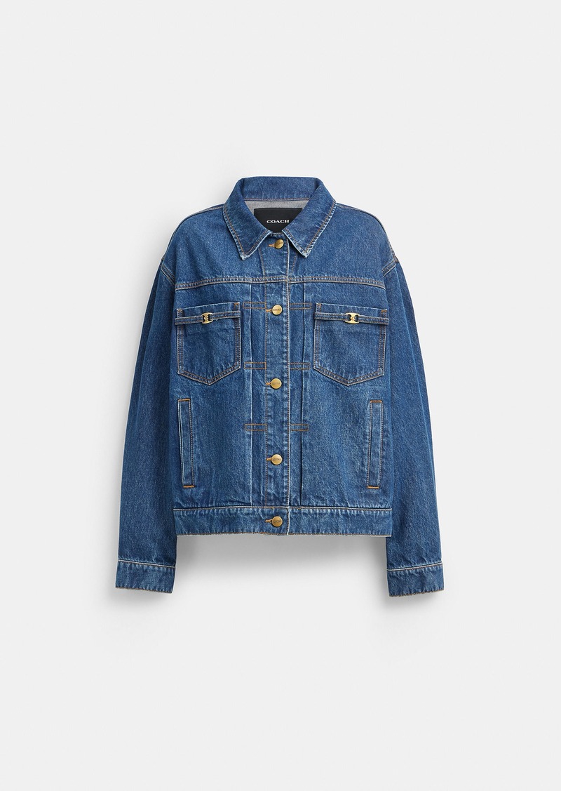 Coach Heritage C Denim Trucker Jacket