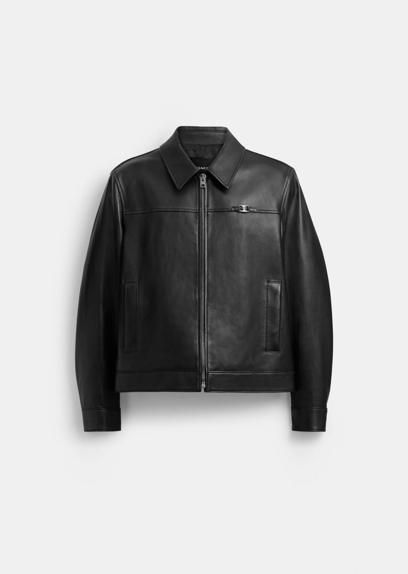 Coach Heritage C Lightweight Leather Jacket