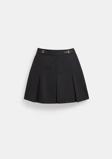 Coach Heritage C Pleated Mini Skirt