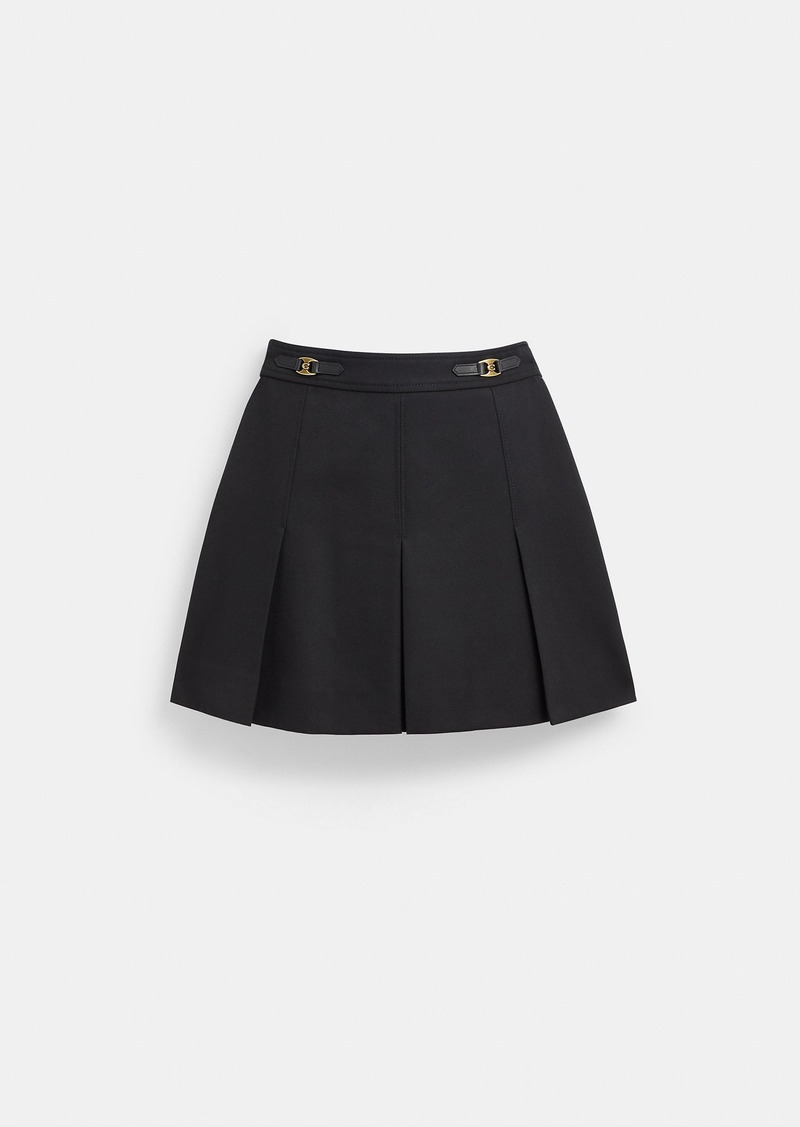 Coach Heritage C Pleated Mini Skirt