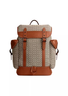 Coach Hitch Leather Monogram Backpack