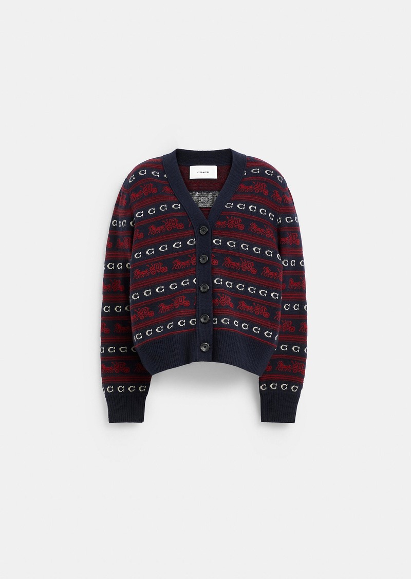 Coach Horse And Carriage Cardigan