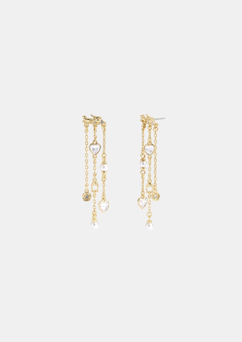 Coach Horse And Carriage Front Back Charm Earrings