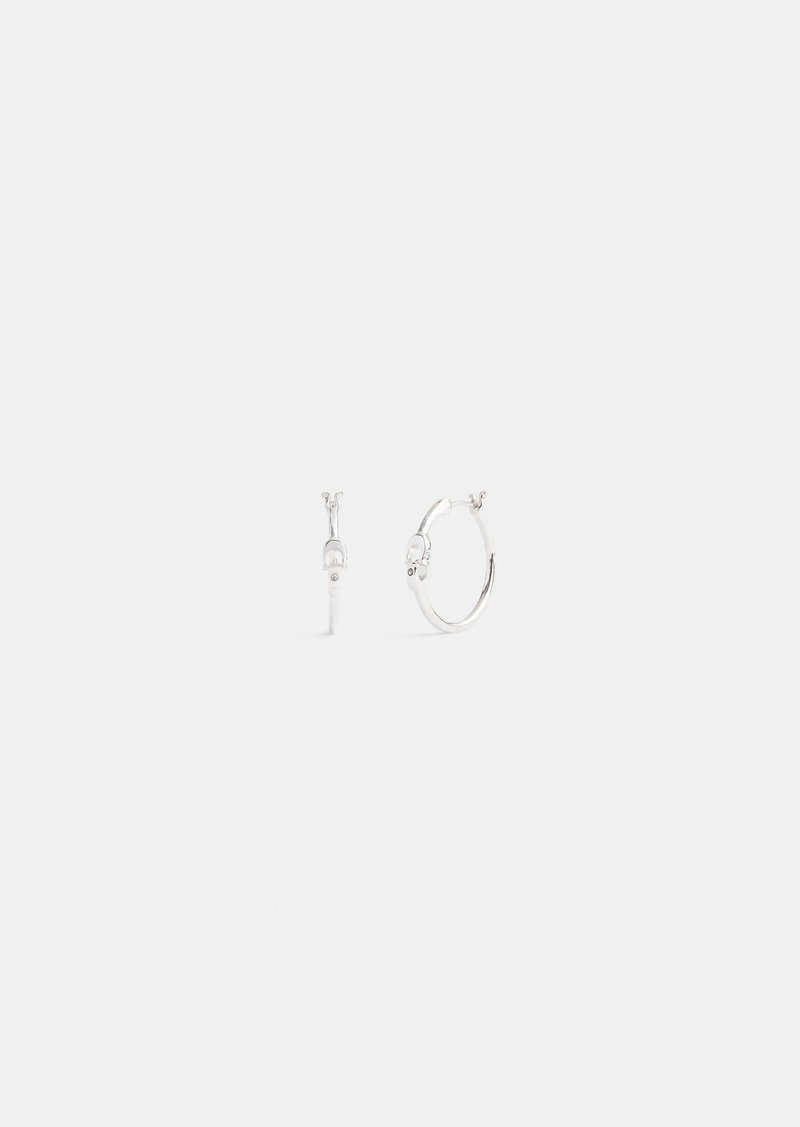 Coach Interlocking Signature Small Hoop Earrings