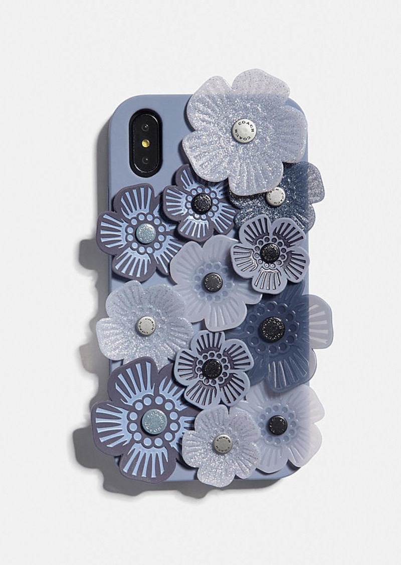 iphone xr case with tea rose applique