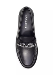 Coach Jess Leather Chain Loafers