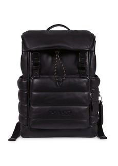 Coach League Leather Quilted Backpack