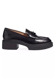 Coach Leah Leather Lug-Sole Loafers