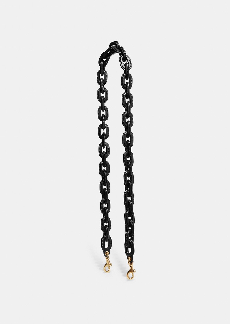 Coach Leather Covered Chain Strap