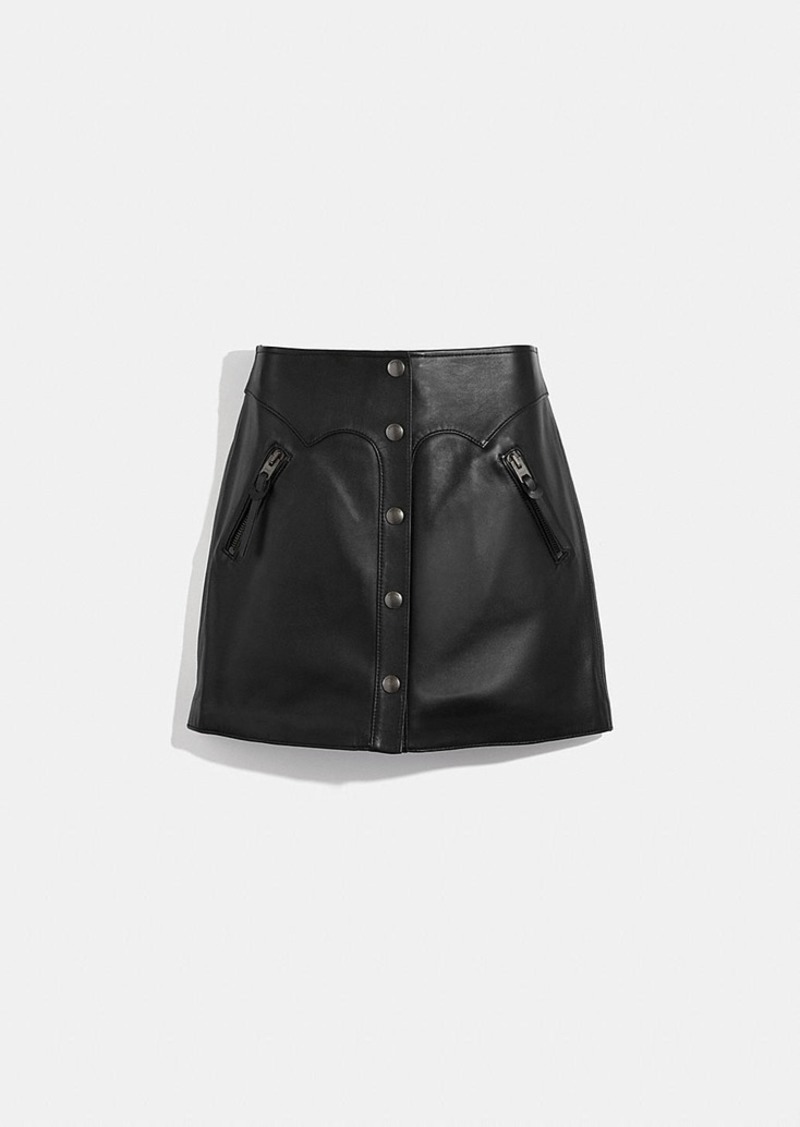 coach leather skirt