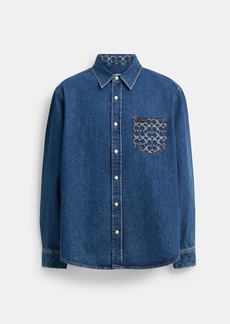 Coach Long Sleeve Denim Shirt