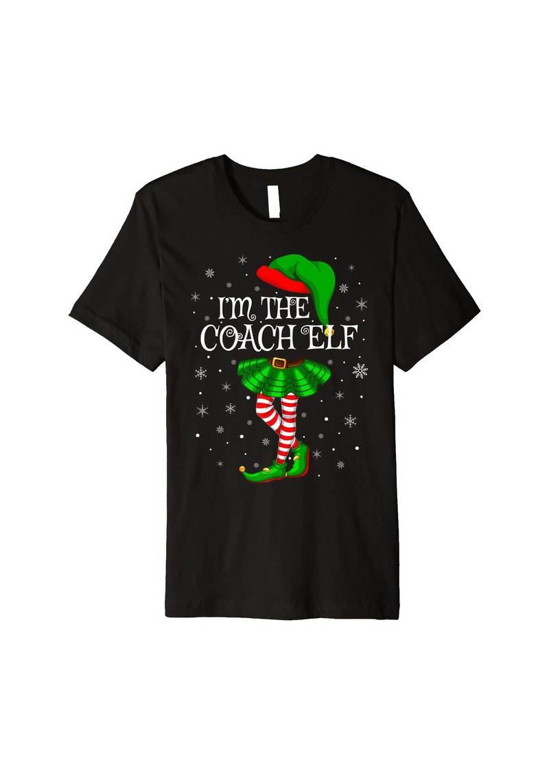 Matching Family Group I'm The Coach Elf Christmas Premium T-Shirt