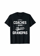 Mens Coaches Best Grandpas Gift Tee Shirt