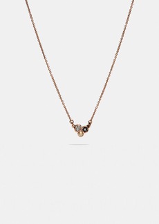 Coach Mini Tea Rose Cluster Slider Necklace