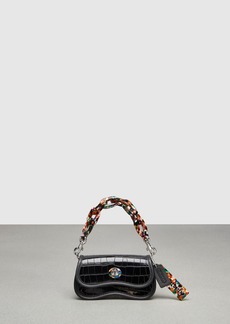 Mini Wavy Dinky Bag With Crossbody Strap In Croc Embossed Coachtopia Leather