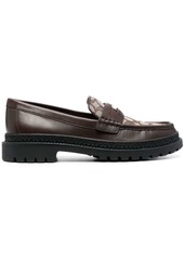 Coach monogram jacquard loafers