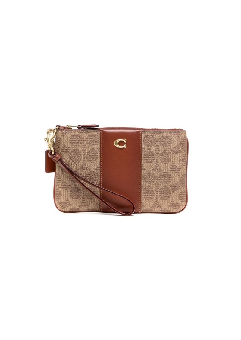 Coach monogram-pattern logo-plaque wallet