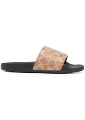 Coach monogram-print pool slides