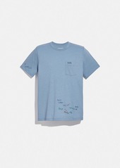 Coach oversized pocket t-shirt with embroidery