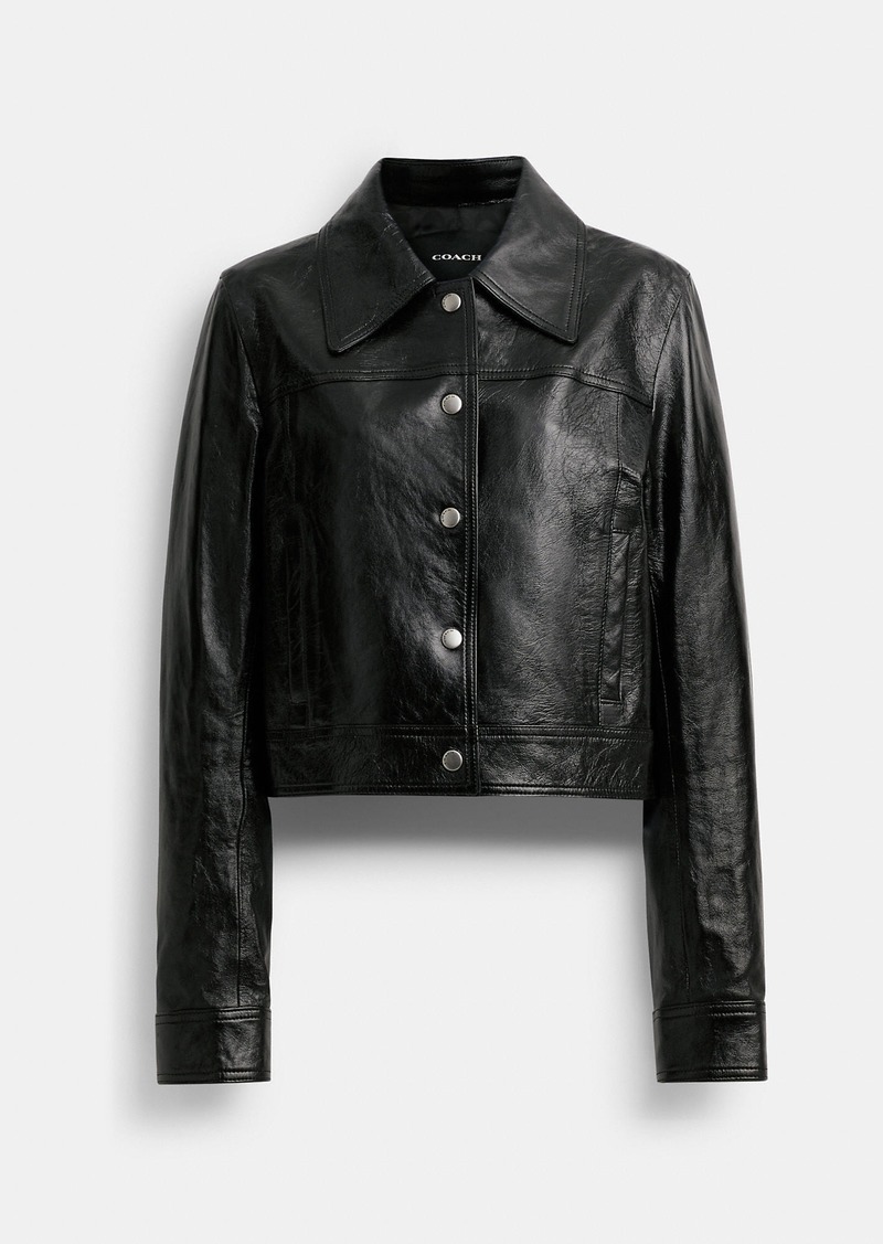Coach Patent Leather Jacket