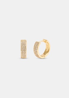 Coach Pavé Huggie Earrings