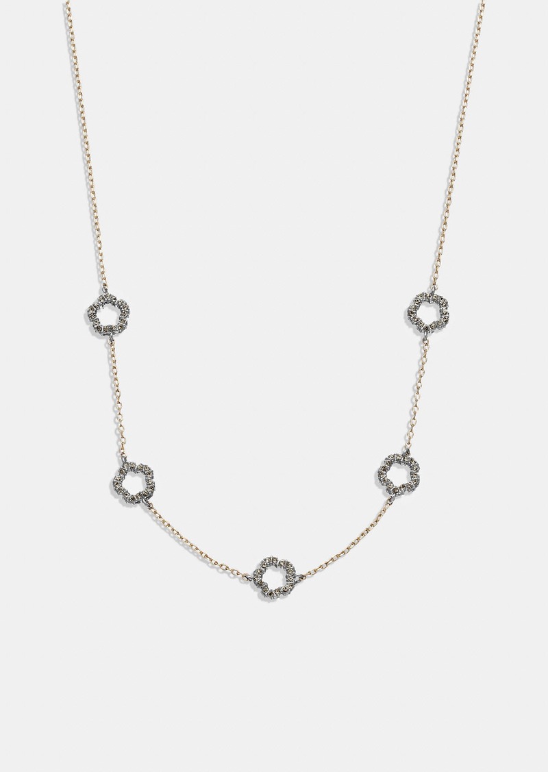 Coach Pavé Tea Rose Necklace