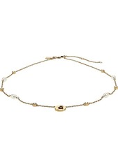 Coach Freshwater Pearl Station Necklace