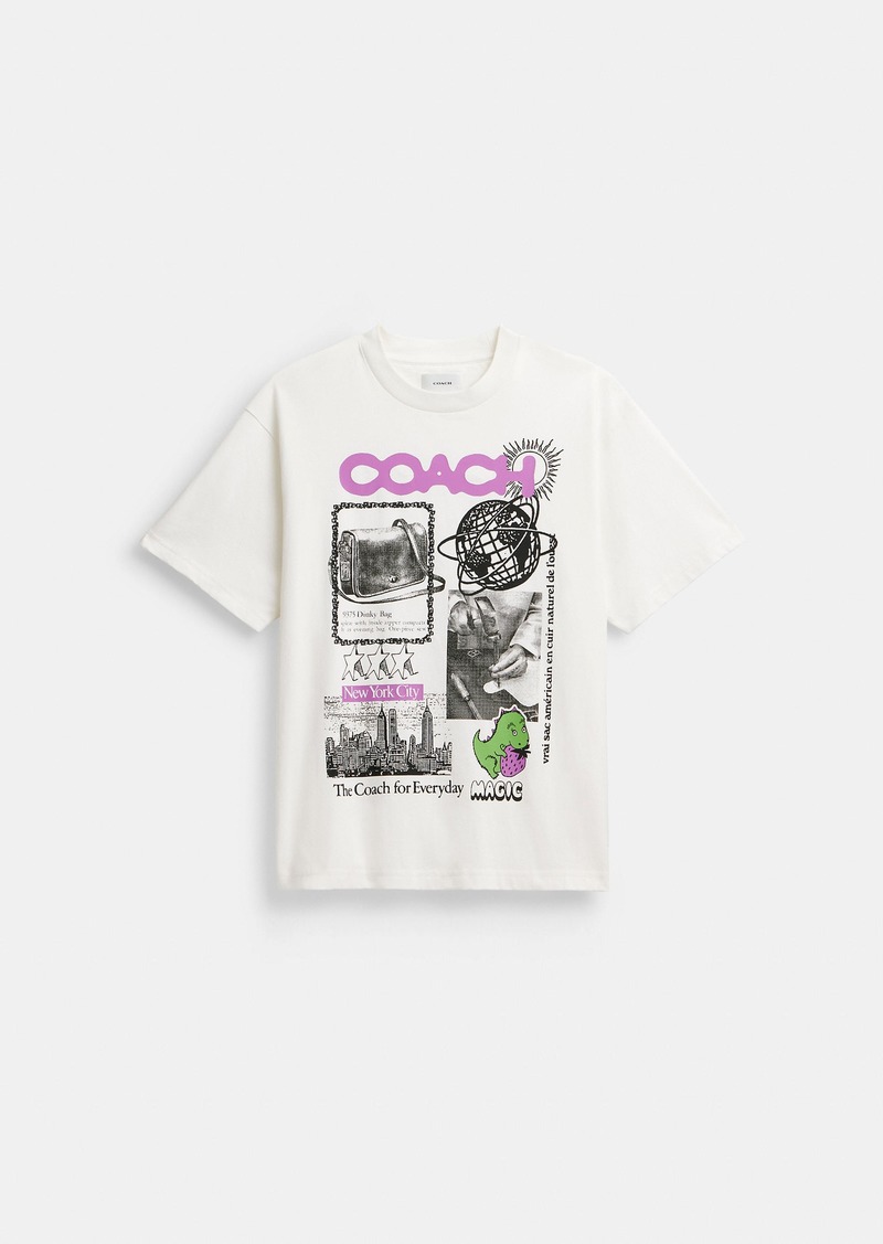 Coach Relaxed Graphic T Shirt In Organic Cotton