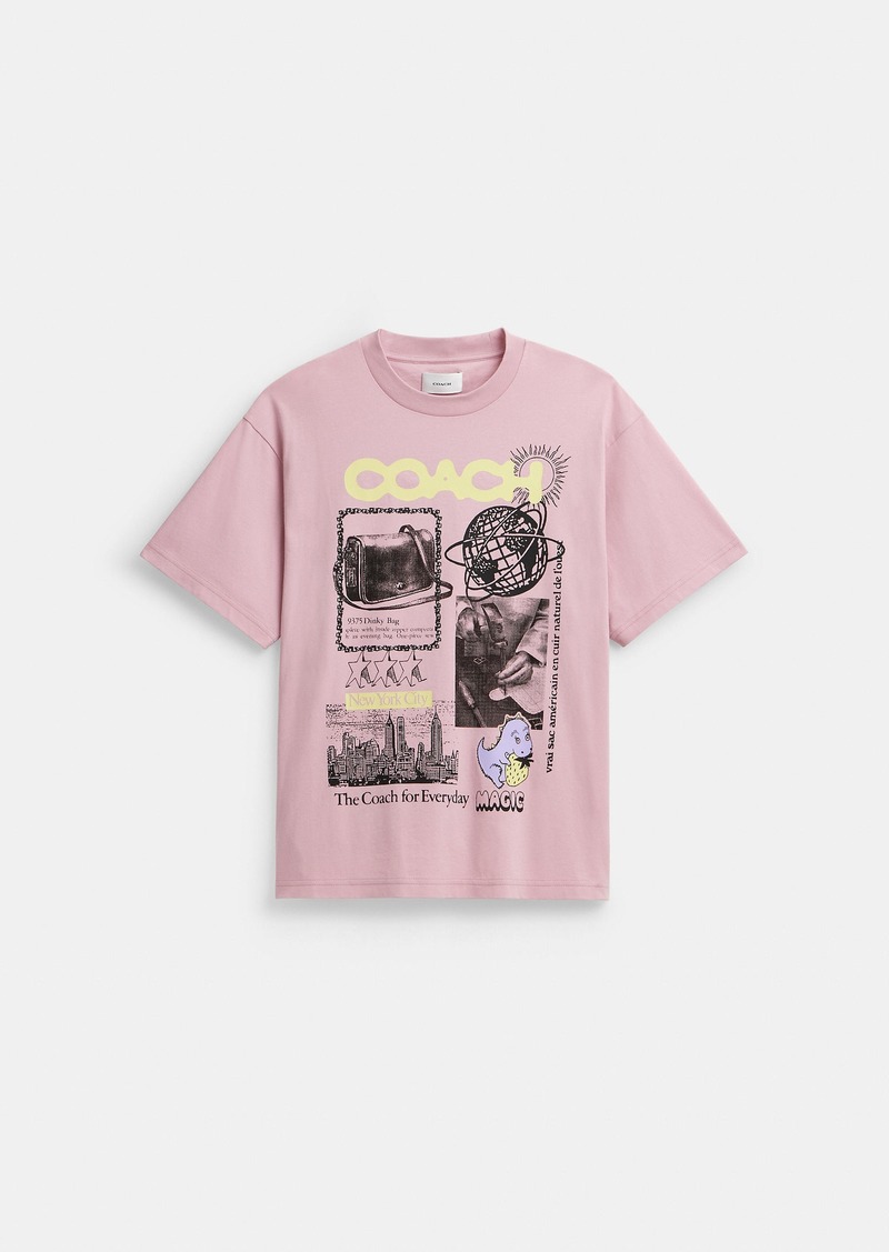 Coach Relaxed Graphic T Shirt In Organic Cotton